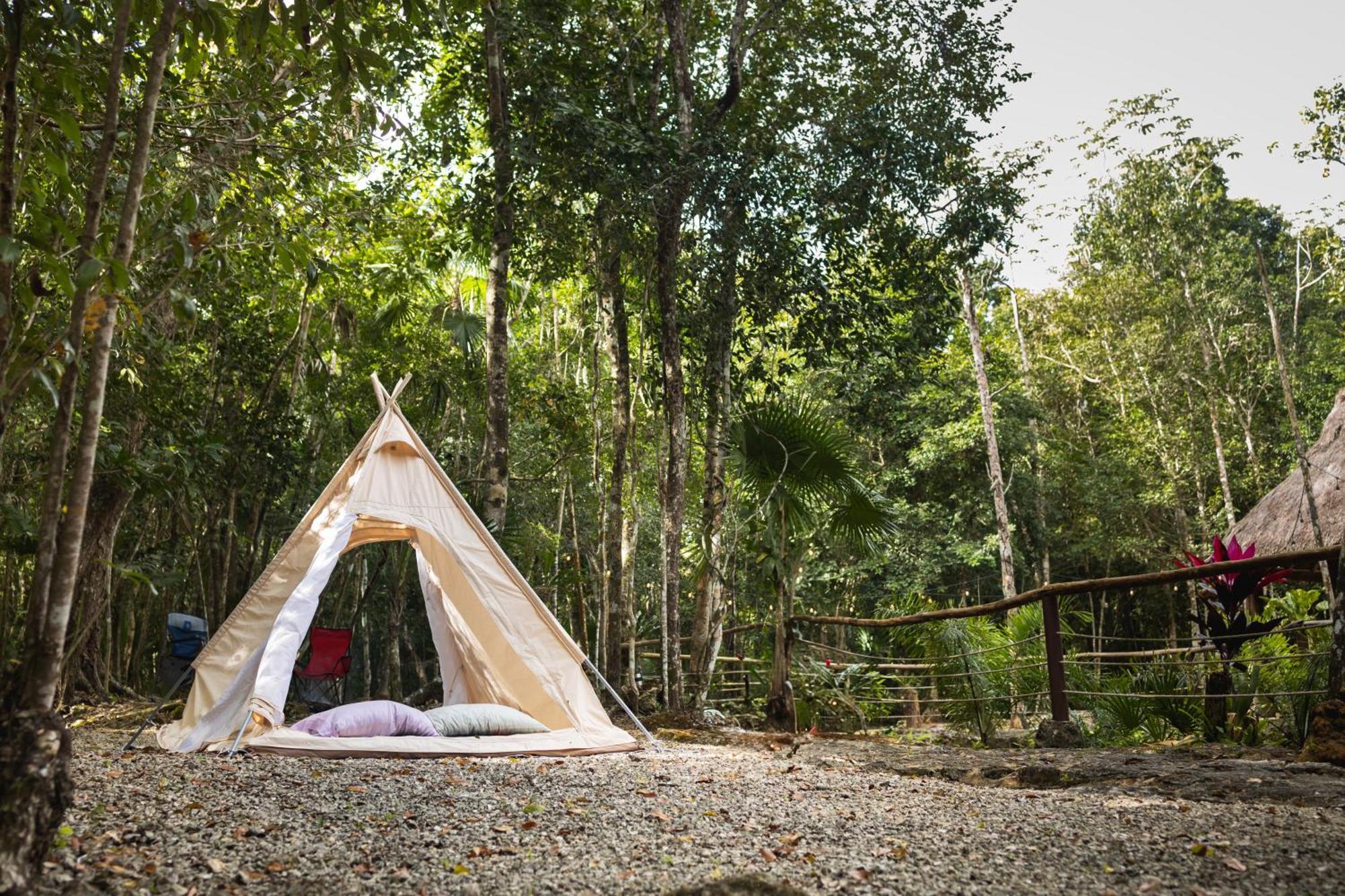 Cheel Lodge & Camping Puerto Morelos Buitenkant foto