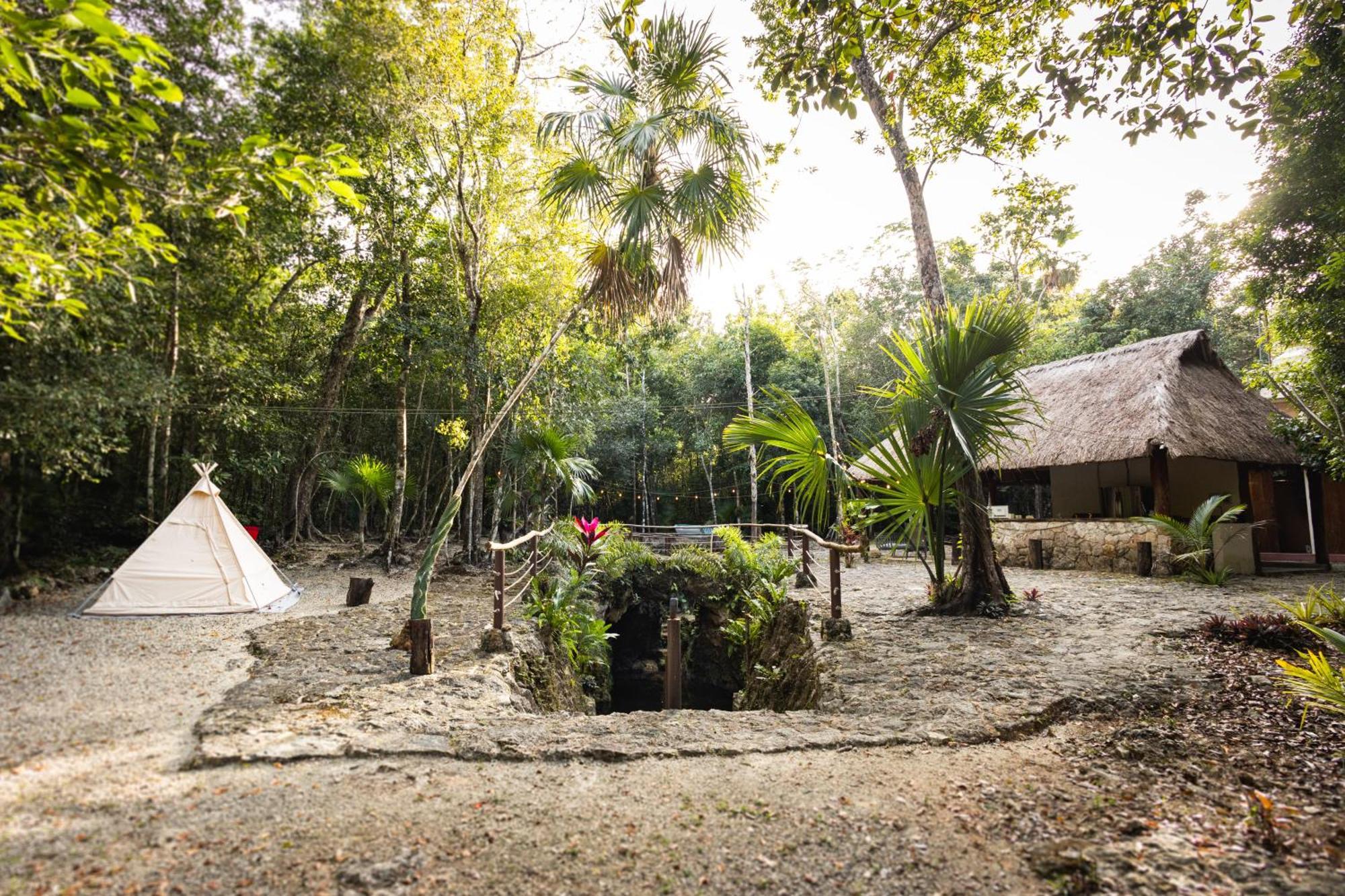 Cheel Lodge & Camping Puerto Morelos Buitenkant foto