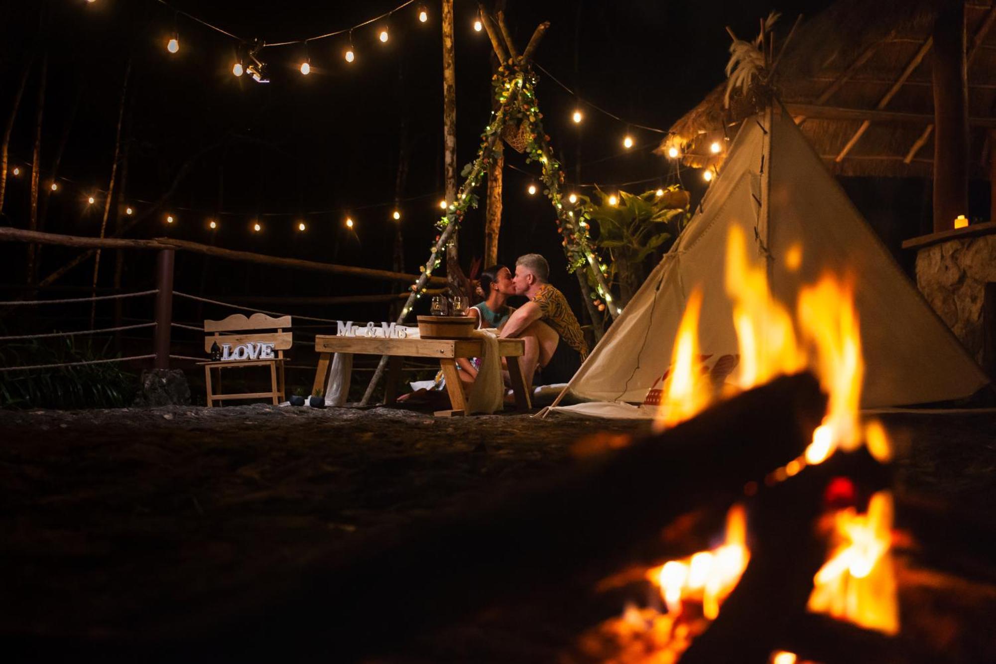 Cheel Lodge & Camping Puerto Morelos Buitenkant foto